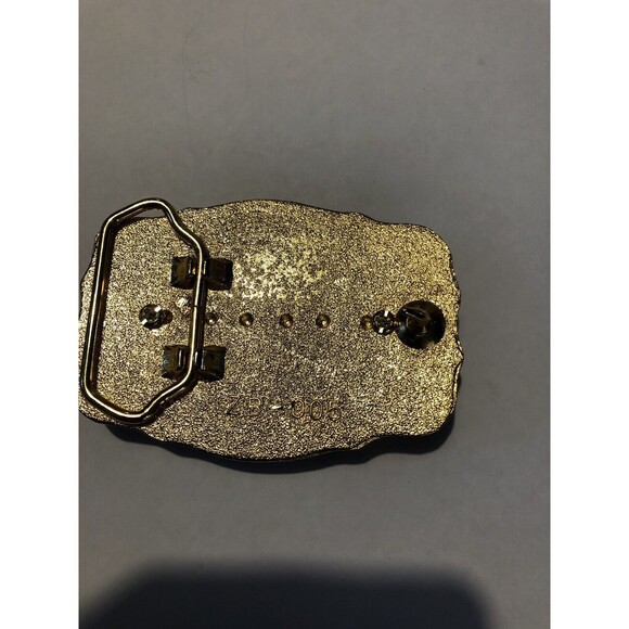 Vintage Gold Leaf Metal and Enamel Eagle Belt Buckle Southwestern Style USA - Picture 3 of 7